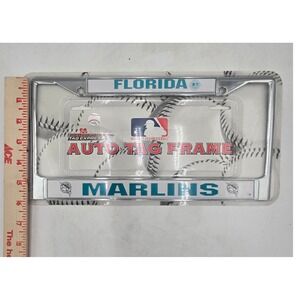 Florida Marlins MLB Chrome License Plate Frame Rico Industries Tag Express NEW